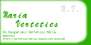 maria vertetics business card